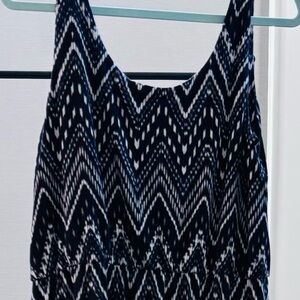 Sonoma Black and White Chevron Dress